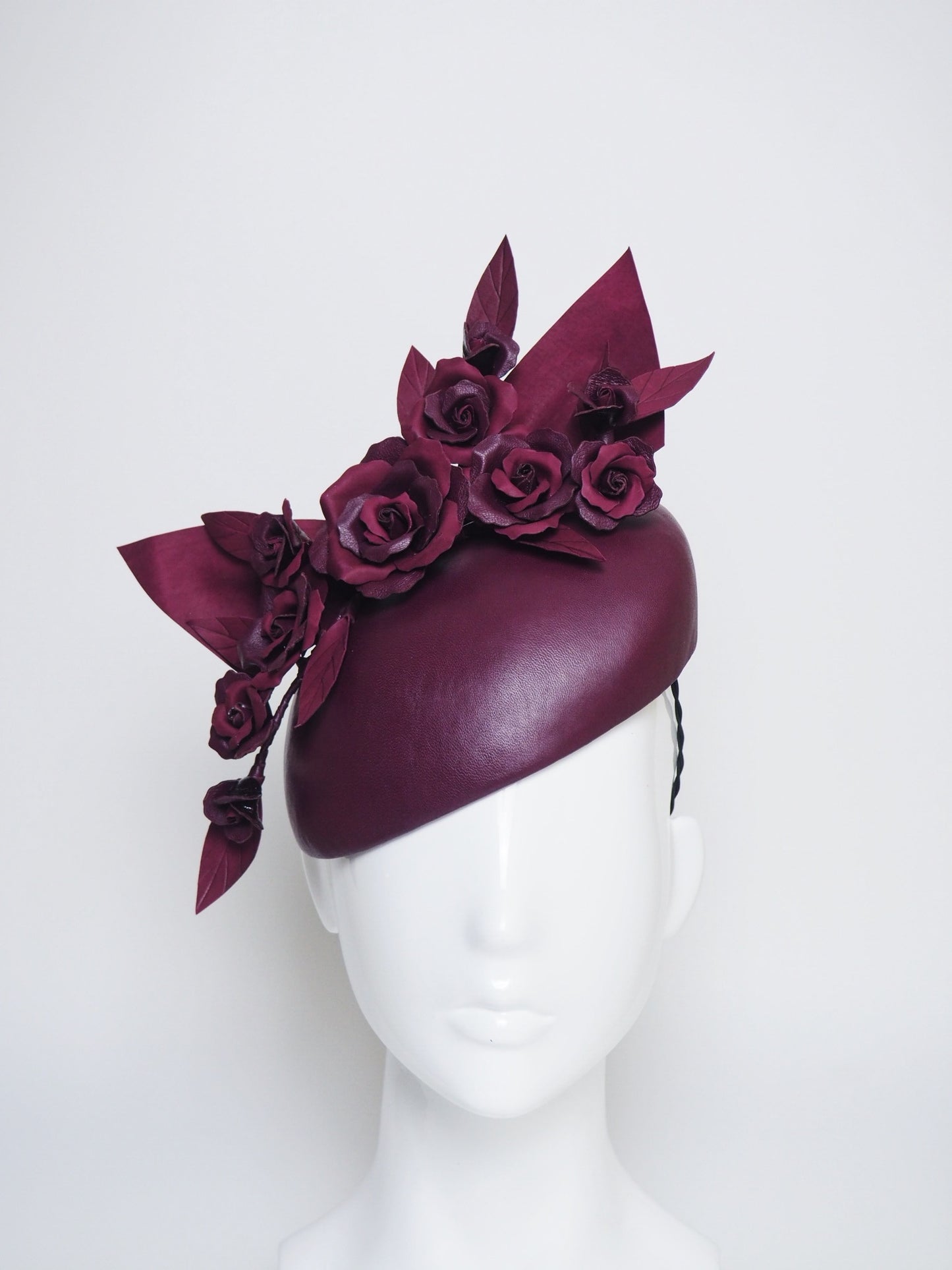 Maroon Maven  -Two toned maroon, burgundy headpiece