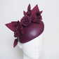 Maroon Maven  -Two toned maroon, burgundy headpiece