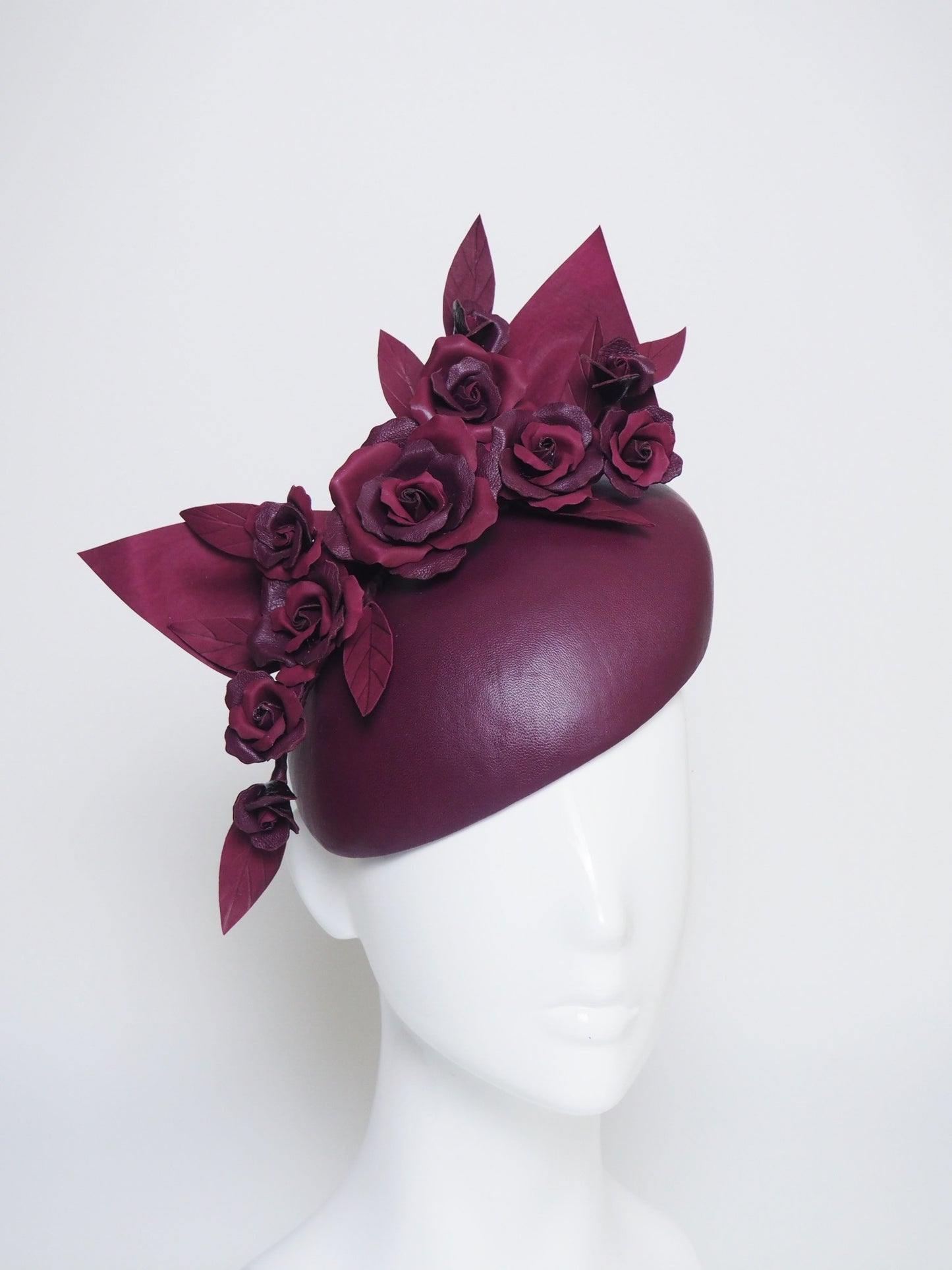 Maroon Maven  -Two toned maroon, burgundy headpiece