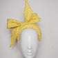Slice of Sunshine - Yellow, white and rose gold tweed bow on 3d headband