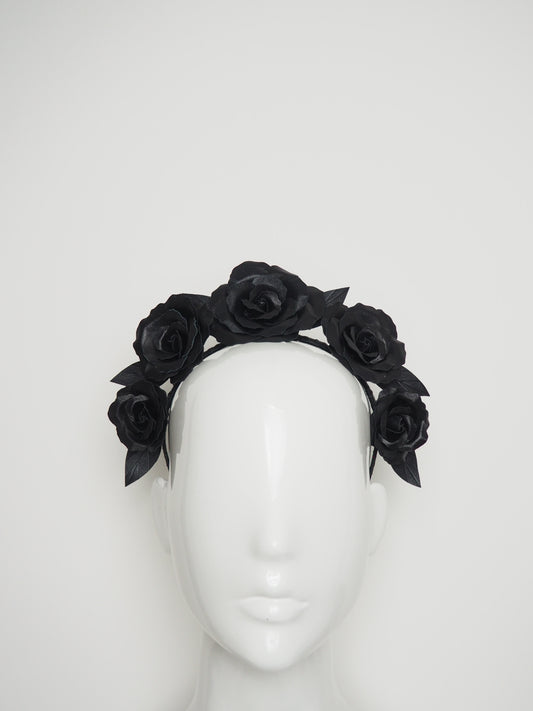 Ring around the Rosie - Rose Flower Crown - Black