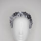 Flower Power - Silver 3D Straw headband with beaded sequin detail