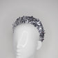 Flower Power - Silver 3D Straw headband with beaded sequin detail