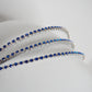 Triple Treat — Pre-Loved Collection - silver and Blue Diamanté jewelled headband