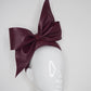 Mighty Maroon - Maroon Leather bow on a 3d headband