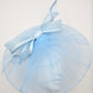 Little Blue Bow - Tulle wired coolie brim with baby blue crinoline bow and leather trim