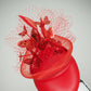 Fluttering flame - Metallic Butterfly percher with crinoline swirl and veil detail