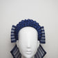 Navy baby - Navy Straw Cloth Halo with Bow Detail