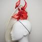 Look Before You Leap Off-White Sculpted brim with Red Rose Trim