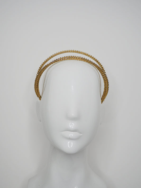 Triple Treat — Gold jewelled headband