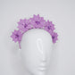Hera -Lavender Purple Leather flower headband