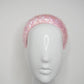 Mia - Baby pink 3d headband with iridescent sequin detial
