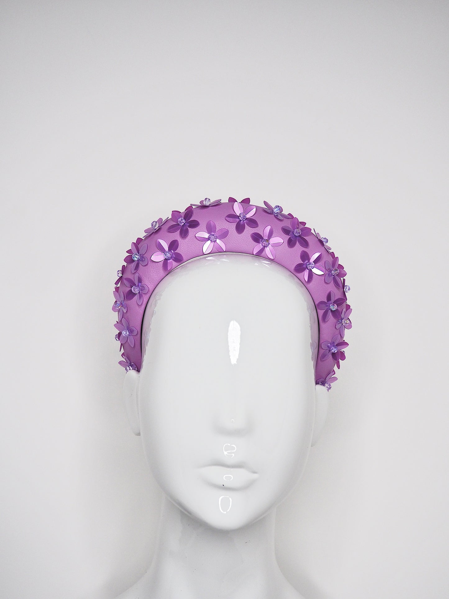 Mia - Lavender purple 3d headband with sequin detail