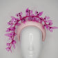 Bougainvillea Blossom - Baby Pink 3d headband with a pink cascading Bouganvillea vine.