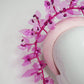 Bougainvillea Blossom - Baby Pink 3d headband with a pink cascading Bouganvillea vine.
