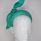 Tied in a Knot- Jade green 3d blocked headband with a simple straw knot
