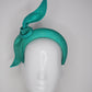 Tied in a Knot- Jade green 3d blocked headband with a simple straw knot