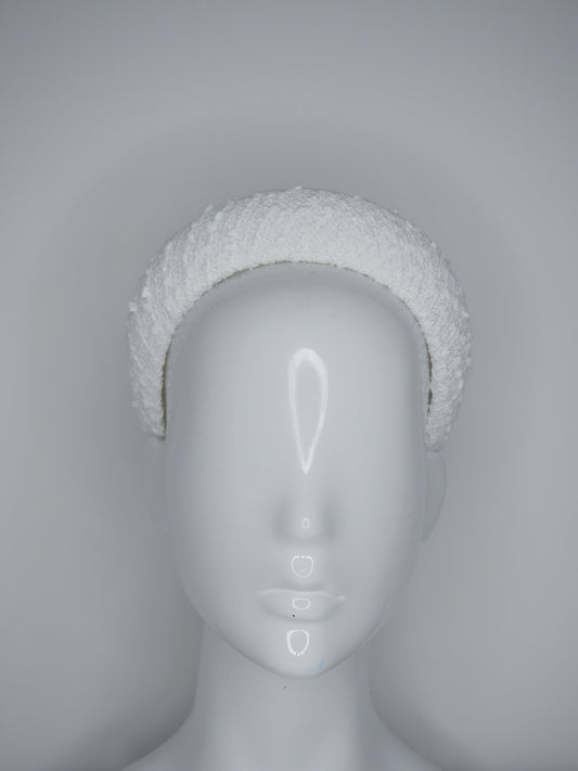 Mia -  Italian boucle Tweed - White