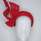 Windswept - Red Tinalak 3d headband with hemp braid wired bow