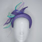 Mint Delight - Deep lilac Parisisal Straw 3d headband with swirls and quills