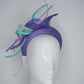Mint Delight - Deep lilac Parisisal Straw 3d headband with swirls and quills