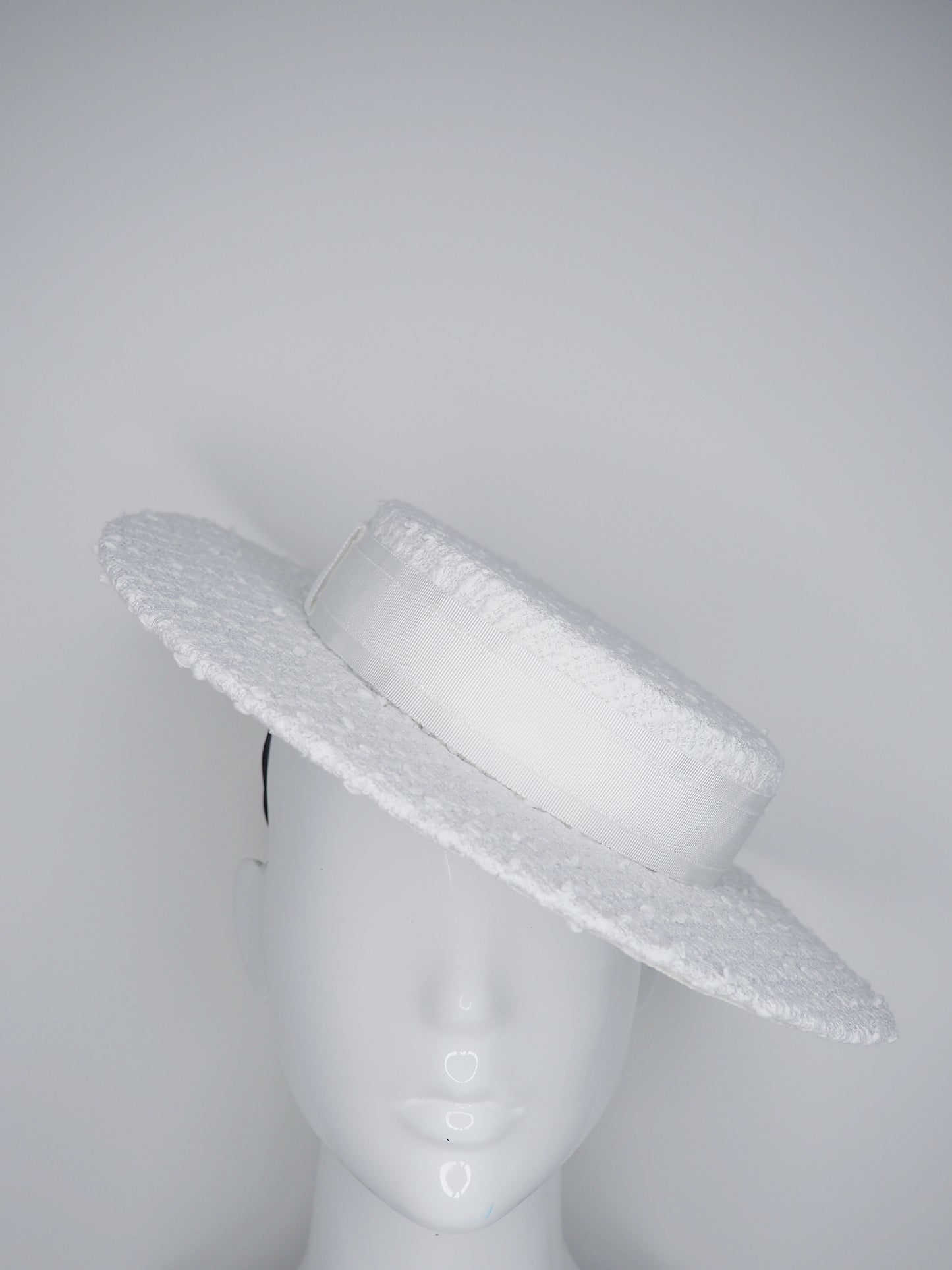 Winx - White Italian Boucle tweed leather with white leather underside