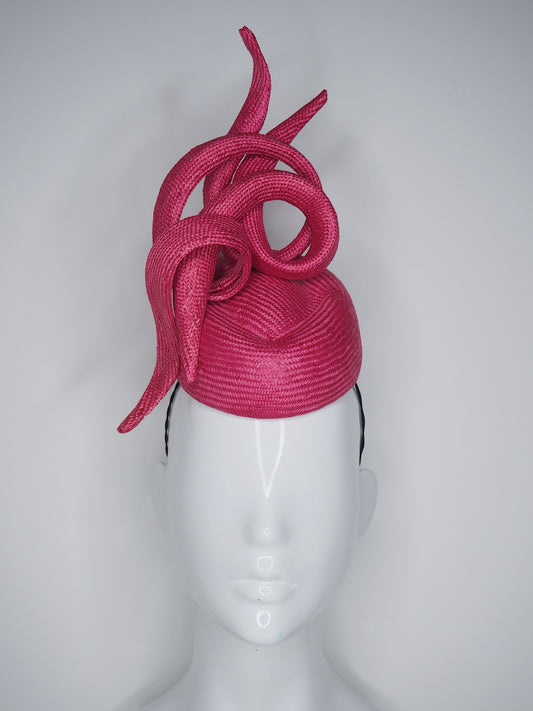 Raspberry Sorbet  - Raspberry Parisisal Swirl pork pie pillbox