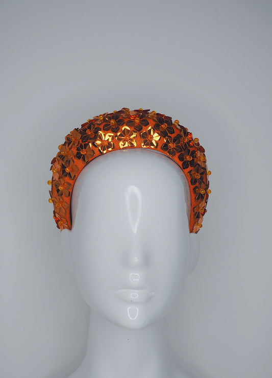 Shimmer and Shine - Mia sequinned headband - Orange straw