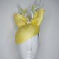 Lemony Snickett - Yellow  face hugger beret with bow & crinoline details