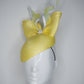 Lemony Snickett - Yellow  face hugger beret with bow & crinoline details