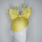 Lemony Snickett - Yellow  face hugger beret with bow & crinoline details