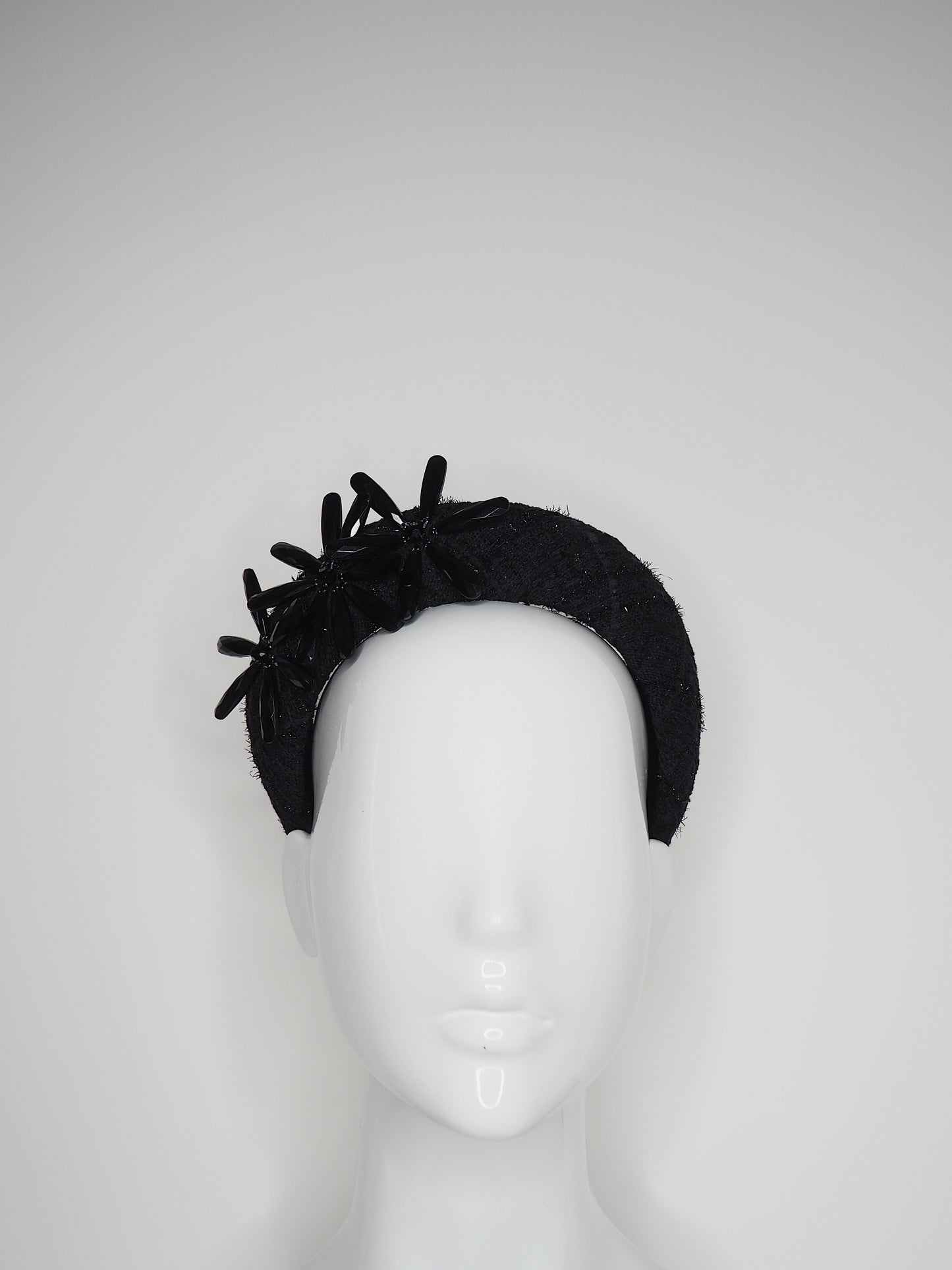 Daisy Nior - Black sparkle Halo with Daisy Detail - REDUCED worn once