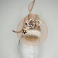Petite Rose - Rose gold percher with nude crinoline swirl and flower detailing
