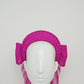 Hot To Trot - Woven pink tulle 3d headband with rear facing bow.