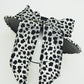 Stepping out - Medium shallow boater with black and off white bow detail