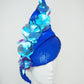 Wallflower - Electric Blue sequin swirl with holographic poppies