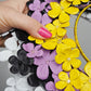 Fields of Flowers - Lavender Purple Leather flower Halo with beaded centres.