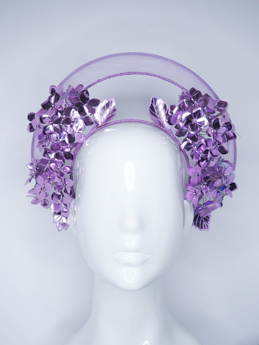 Lovely Lilac - Hydrangea wired Halo headpiece